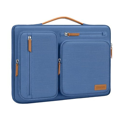 MOSISO 360 Protective Laptop Case 13.3 inch, 13-13.3 inch Laptop Sleeve | Compatible with MacBook Air/Pro 13 / Pro 14,HP Dell Acer ASUS, Side Open Carrying Case with 4 Zipper Pockets, Cadet Blue - color: Cadet Blue, size: 13.3 inch