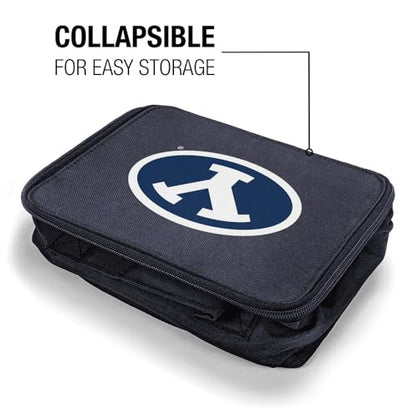 Campus Lab BYU Cougars Primary Logo Insulated Soft Sided Lunch Box - Reusable Lunch Bag For School Office Work, BPA Free, Navy - color: Brigham Young University