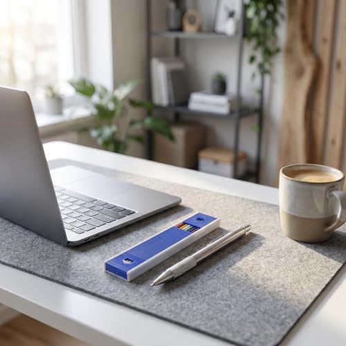 Stainless Steel Clutch Pencil with 3.0mm Lead Refill, Metal Sketching Pencil Set for Architectural Sketching and School Use, Stable Writing Drafting Tool for Artists and Students