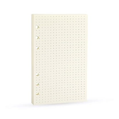Spiral Notebook Refill,6 Ring Binder Refill,for Filofax/Personal Journal,Doted Paper 45sheets/90 pages, 100gsm quality,Harphia (A6 3.74 x 6.77'',Dotmattrix) - color: Dot Paper, size: A6