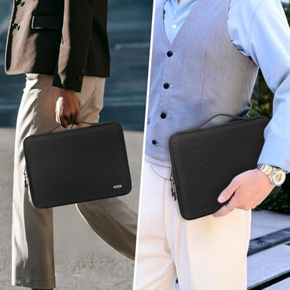 Hard Laptop Sleeve Case for 13.6" MacBook Air & 14" MacBook Pro | Fit MacBook Air M2/M3 A2681 A3113, 14" MacBook Pro M4/M3/M2/M1 Pro/Max A3112 A3401 A3185 A2992 A2918 A2779, Water-Resistant - color: Black