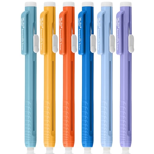 Mr. Pen- Retractable Mechanical Eraser Pens, 6 Pack, Winter Colors | Latex-Free Precision Pencil Erasers for Artists, Students, Drawing, Sketching & Drafting - color: Winter, size: Pack of 6