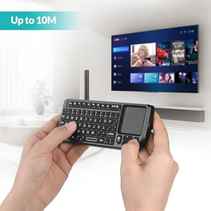 Rii Mini Keyboard with Touchpad,Bluetooth Keyboard Backlit,Handheld Wireless Keyboard for Smart TV,Android TV Box,Fire TV Stick,HTPC,Projector,PC,Smartphone,Office,Home