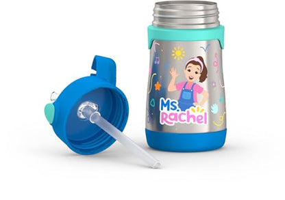 Thermos Baby 10 oz. Stainless Steel Bottle with pop-up straw, Ms. Rachel - color: Ms. Rachel, size: 10 Ounces