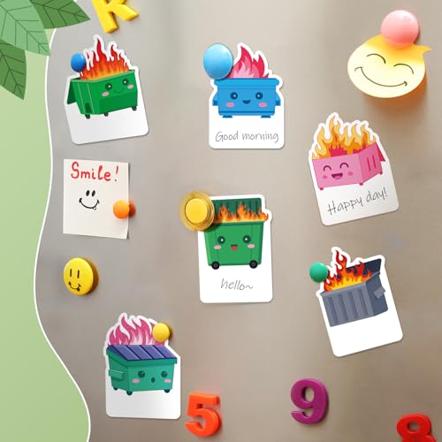 Yinder 24 Pads Cute Sticky Notes Fun Kawaii Dumpster Sticky Notes Pads Bulk Cartoon Memo Self Adhesive Gift for Back to School Veterinary Office School Tab Party Supplies - style: Dumpster