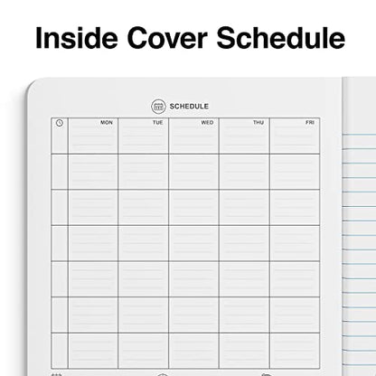 STAPLES Composition Notebook, 7.5” x 9.75”, College Ruled, 100 Sheets, Black/White Marble, 4‑Pack - size: 4 Pack, style: Black