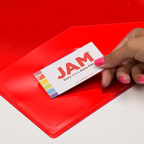 JAM PAPER Plastic 1 inch Binder - Red 3 Ring Binder - Sold Individually - color: Red, size: 1 inch