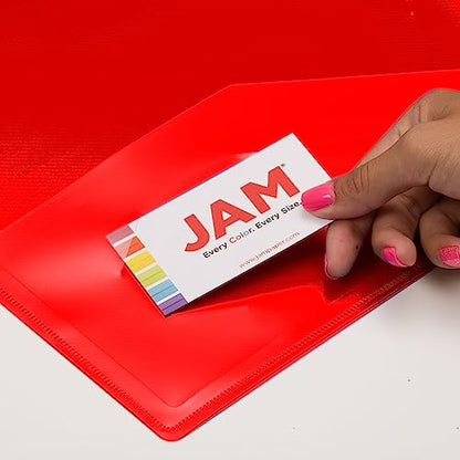 JAM PAPER Plastic 1 inch Binder - Red 3 Ring Binder - Sold Individually - color: Red, size: 1 inch