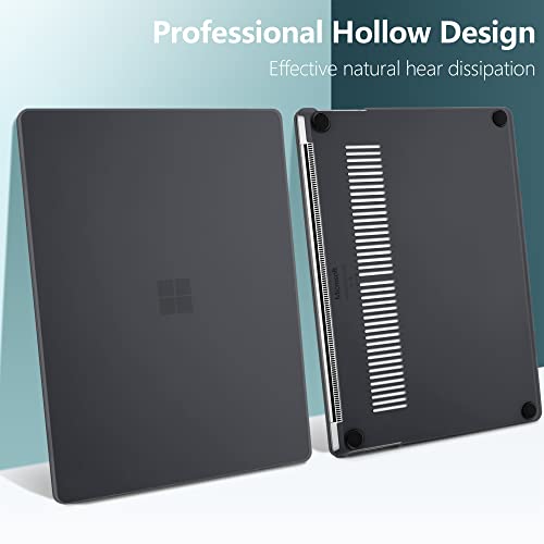 Batianda Premium Case for Surface Laptop 13.8 Inch 2024-2026, Matte Black | Fits Surface Laptop 7th/8th for Business 1.2mm Lightweight Ultra-Slim Hard Shell with Keyboard Cover & Screen Protector - color: Matte Black
