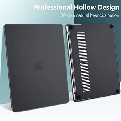 Batianda Premium Case for Surface Laptop 13.8 Inch 2024-2026, Matte Black | Fits Surface Laptop 7th/8th for Business 1.2mm Lightweight Ultra-Slim Hard Shell with Keyboard Cover & Screen Protector - color: Matte Black