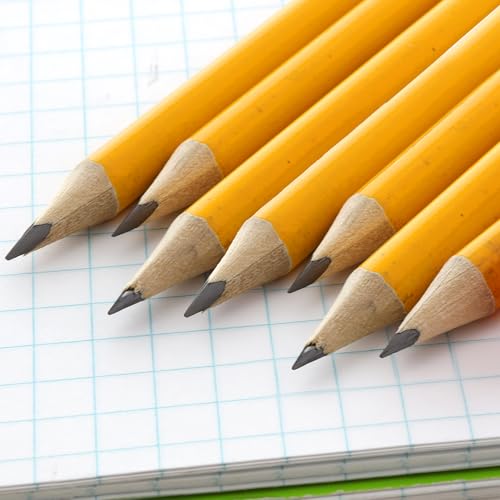BAZIC PRODUCTS #2 Triangle Pre-Sharpened Yellow Pencils, 12 Count, 24-Box | smooth HB lead, Triangular grip barrel, school, tests, handwriting practice, homework - size: 24-Pack