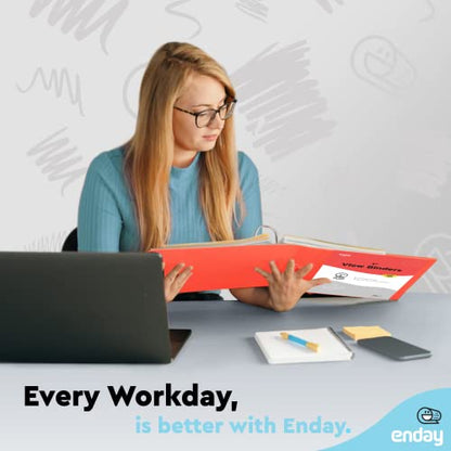 Enday 1 Inch Binder, Red 3 Ring Binder 1 Inch, Heavy Duty Three Ring Binder, 175 Sheets Capacity - One Inch Binder for Home School and Office - color: Red, size: 1-Inch