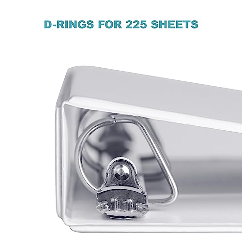 ViVin 1 Inch Binders 3 Ring, Slant D Ring Binder, 24 Pack Bulk, White | PVC-Free, Fits 225 Sheets of 8.5'' x 11'' Paper, Clear View Cover, 2 Interior Pockets, Office Home School Use - color: White, size: 1 Inch, style: 24 Pack