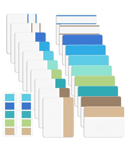 Mr. Pen- Sticky Index Tabs, 500 Pcs, 21 Sets, Colorful | Writable Colored Pages Markers Labels for Reading Notes, Books, Binders, Notebook, Folders and Classify Files - color: Beach
