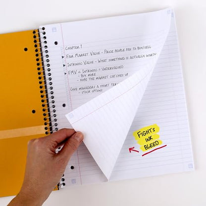 Five Star Spiral Notebook + Study App, 5 Subject, College Ruled Paper, 8-1/2" x 11", 200 Sheets, Fights Ink Bleed, Water Resistant Cover, Amethyst Purple (38748) - color: Purple, size: 1 Count (Pack of 1)