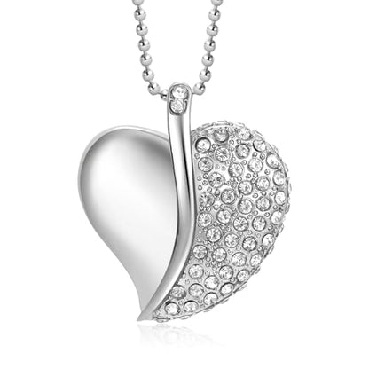 High Speed USB 3.0 Flash Drive,Cute Romantic Heart Shape USB Memory Stick,Thumb Drive for Photos, Music, Files Storage (Silver, 32, GB) - color: Silver