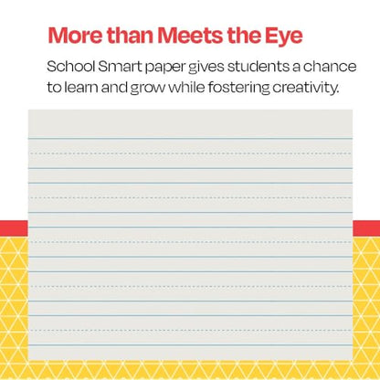 School Smart Skip-A-Line Ruled Writing Paper, 1 Inch Ruled Long Way, 11 x 8-1/2 Inches, Pack of 500 - size: 11" x 8.5" - 1" Ruled