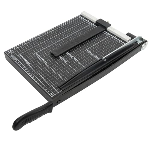 Precision Paper Cutter for A4/B5/A5/B6/B7, 10x13 inches, 70GSM Capacity, Metal Base Black - color: Black
