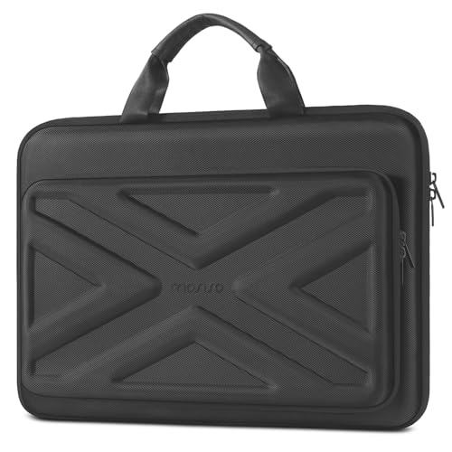 MOSISO 15.6-16 inch Laptop Hard Case, 15 inch Shockproof Waterproof Laptop Case Hard Shell Compatible with MacBook HP Dell, Carrying Sleeve Computer Bag with Sturdy Handle&Front Pocket&Belt,Slate Gray - color: Slate Gray, size: 16 inch