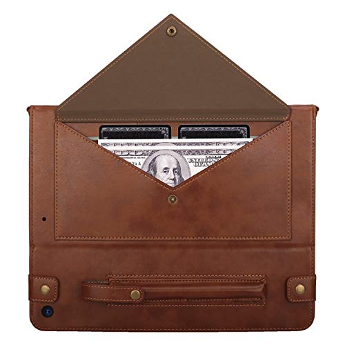 Handbag Case for iPad Mini 7.9" Series, iPad Mini 4/Mini 5 Case, Techcircle Lightweight Folio Stand Crossbody Wallet Case with Pencil Holder, Hand Strap & Shoulder Strap Soft Protective Cover, Coffee - color: 01 Coffee, size: iPad Mini 5/4/3/2/1 7.9"