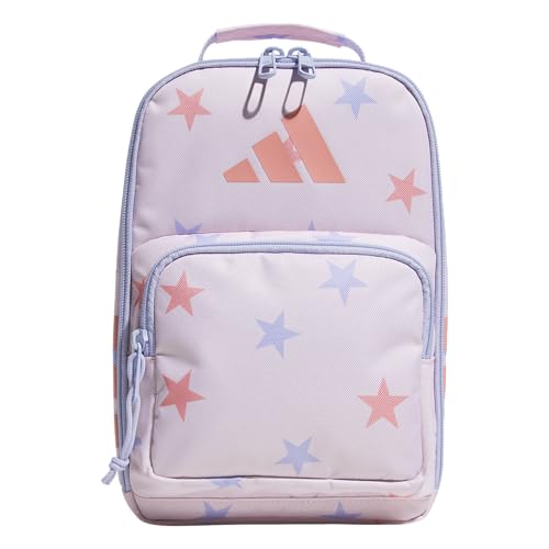 adidas Kids Santiago Lunch Bag for Girls & Boys – Insulated Cooler Lunchbox, 8L - color: 4.0/Shooting Stars Distilled Pink/ Violet Tone Purple/ Semi Frozen Turbo Pink
