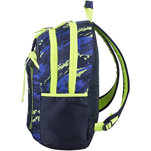 FUEL Lunch Backpack Set Teens Student Water Resistant Bookbag Bag Soft Reusable Insulated Cooler Lunch Box Thermal Travel Office Lunch Bag, Blue w/Neon Digital - color: Blue W/ Neon Camo