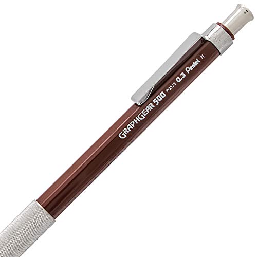 Pentel GraphGear 500 Mechanical Drafting Pencil, (0.9mm), Bold Line, Gray Barrel, Pack of 4 (PG529BP4N)