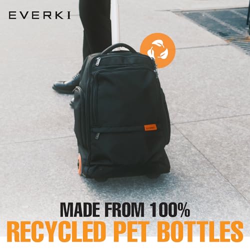 EVERKI 123 Wheeled 32L Laptop Backpack - Rolling Backpack for Men & Women - Carry-On Travel Roller Backpack for Laptops - Fits 15.6 to 16 Inches with Replaceable Wheels for Business & Work - Black - size: Wheeled 123 Laptop Backpack - 32L