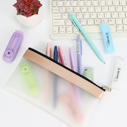 Buqoo Mechanical Pencil Set, 6PCS 0.7mm Cute Pastel Mechanical Pencils, 2Push-Pull Retractable Eraser with 80PCS HB 0.7 Lead Refill and Zipper Bag Pencil Kit for Art, Drawing Pencils for Sketching - color: Multicolor Pink