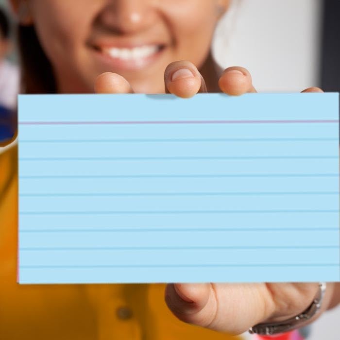 School Smart Ruled Index Cards, 5 x 8 Inches, Blue, Pack of 100 - color: Blue, size: 5 x 8 Inches