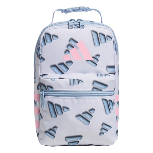 adidas Kids Santiago Lunch Bag – Insulated Cooler Lunchbox for Girls & Boys, 8L, Meadow Floral Wonder White/Wonder White/3, One Size - color: Meadow Floral Wonder White/Wonder White/3