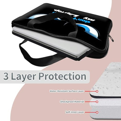 Universal Tablet Laptop Sleeve Case 10 inch, Don't Touch My Laptop Slim Carrying Case Travel Laptop Bag Durable Handbag for 7 to 10-inch Laptops/Notebook/Kids Tablet/ipad/eBook Readers - color: Don't Touch My Laptop, size: 10 inch
