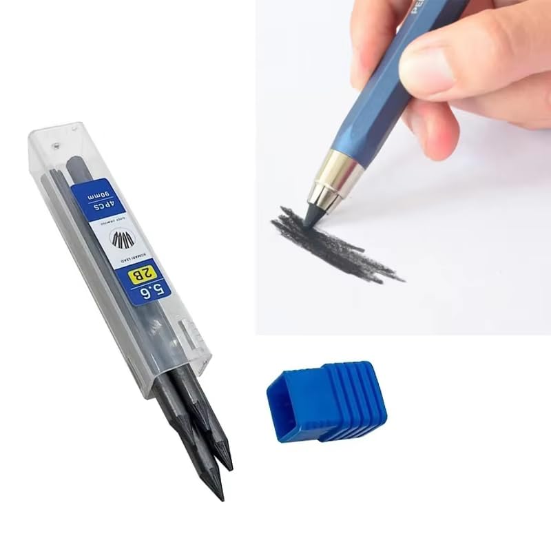 5Boxes 5.6mm Clutch Pencil Lead 2B 4B 6B 8B Coloured Refills for Mechanical Pencil Artists Drawing Painting Supply