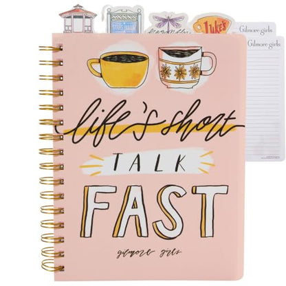 Gilmore Girls Tab Journal Notebook for Girls, Teens & Fans, Spiral Bound, 96 Lined Pages, 8 x 7 inches - style: Gilmore