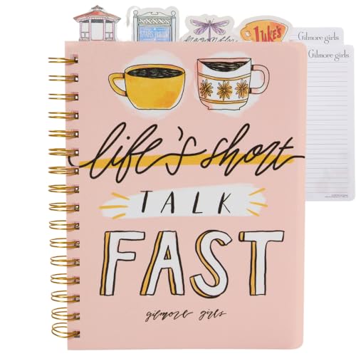 Gilmore Girls Tab Journal Notebook for Girls, Teens & Fans, Spiral Bound, 96 Lined Pages, 8 x 7 inches - style: Gilmore