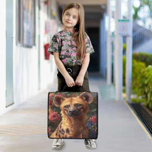 3 Ring Zipper Binder Cartoon Dog Binders Bag with Shoulder Strap 500 Sheets Paper Organizer Trapper Keeper Documents Storage File Folder for School Office - color: A936