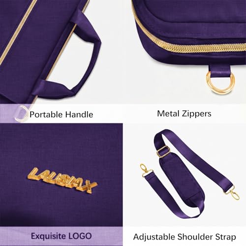 Laptop Case Bag Women Men Computer Sleeve Compatible with MacBook/Dell/HP/Acer/ASUS/LG, Waterproof Shoulder Carrying Briefcase, Violet, 15.6-16 Inch - color: Violet, size: 15.6 inch