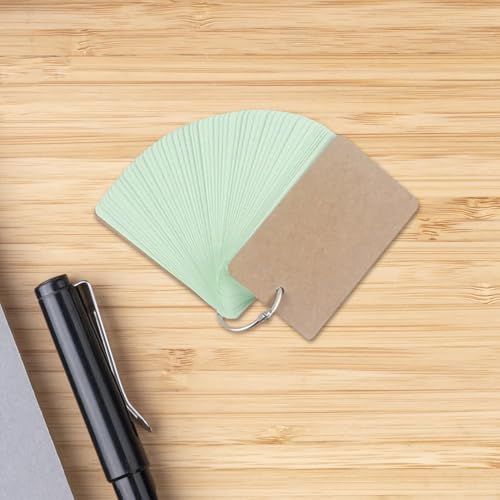 OSALADI 5Pcs Loose Leaf Flash Cards with Binder Rings Blank Note Cards for Studying Creative Writing Travel Diaries Compact Practical Design