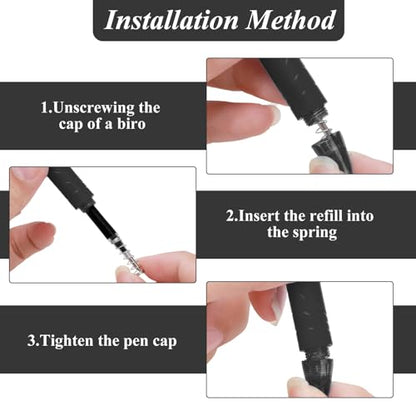 0.7 mm Erasable Gel Ink Pen Refills Compatible with Frixion Friction, Smooth Writing Multicolor Retractable Fine Point Pen Refill for School Office Home Art (Black, 24) - style: Black