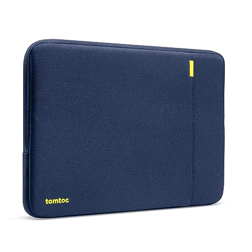 tomtoc 360° Protective Laptop Sleeve for 15-inch New MacBook Air M5/A3448 (2026), M4/A3241, M3/A3114, M2/A2941, Water-Resistant Laptop Case Fits 15-inch MacBook Pro A1990 A1707 & Surface Laptop AI PC - color: Navy Blue, size: 15-inch for New MacBook Air