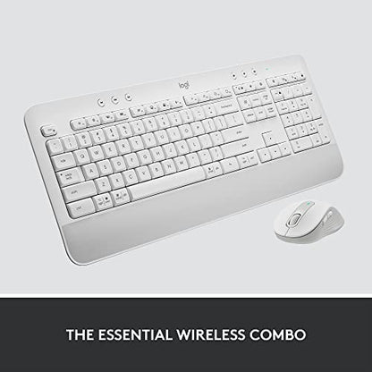 Logitech Signature MK650 Combo for Business Keyboard and Mouse - Off-White | Logi Bolt, Bluetooth, SmartWheel, for Business, Globally Certified, Windows/Mac/Chrome/Linux - color: Off White, style: Combo w. Small Mouse