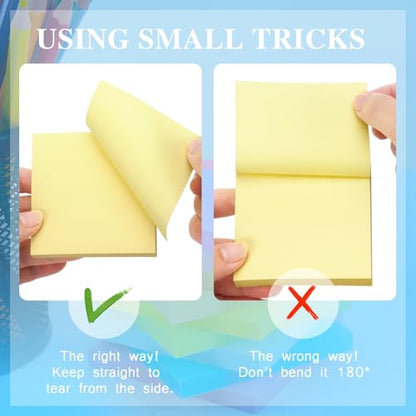 Early Buy Sticky Notes 3x3 Self-Stick Notes Yellow Color 6 Pads, 100 Sheets/Pad (Yellow) - color: Yellow