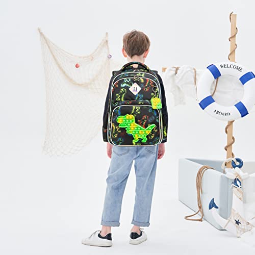 Backpack for Girls Elementary Preschool Kids Lunch Box for School - color: Boys Dinosaur Bag
