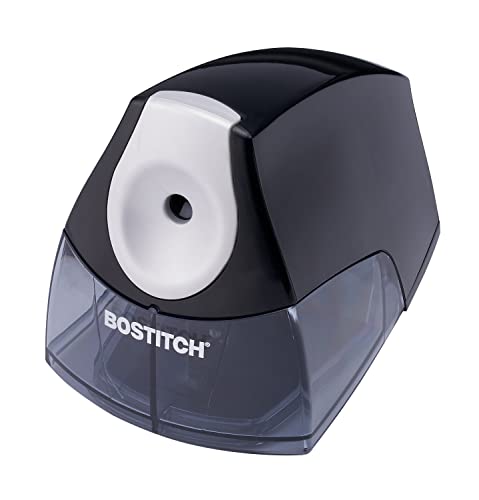 Bostitch Office Personal Electric Pencil Sharpener, Powerful Stall-Free Motor, High Capacity Shavings Tray, 7yr Warranty,Black