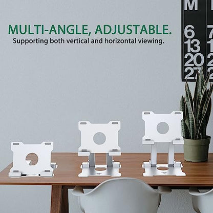 KABCON Quality Tablet Stand,Adjustable Foldable Eye-Level Aluminum Solid Up to 15-in Tablets Holder for Microsoft Surface Series Tablets,iPad Series,Samsung Galaxy Tabs,Amazon Kindle Fire,Etc.Silver - color: Large-Silver