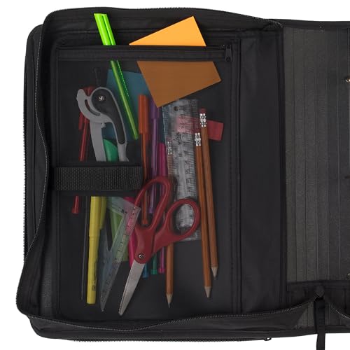Five Star Zipper Binder, 2 Inch 3-Ring Binder with Round Rings, 5-Tab Expanding File, 380 Sheet Capacity, Black (72536) - color: Black, size: 2 Inch Zipper Binder