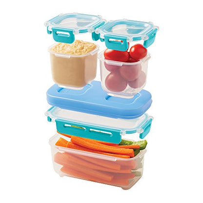 Rubbermaid LunchBlox Leak-Proof Snack Pack Lunch Containers, Blue - style: Snack Pack