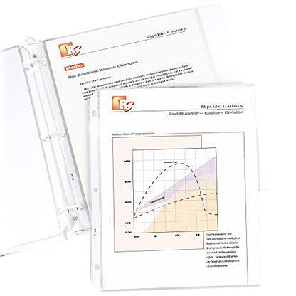 C-Line Top Loading Standard Weight Poly Sheet Protectors, Non-Glare, 8.5 x 11 Inches, 50 per Box (62038) - color: Non-glare, size: Box of 50