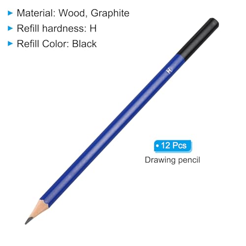 PATIKIL H Drawing Pencils for Sketching, 12PCS Sketch Pencils for Drawing Art Pencils Graphite Wood Pre-sharpened for Drawing Sketching Artists, H Pencils - size: 1 Count (Pack of 1), style: H
