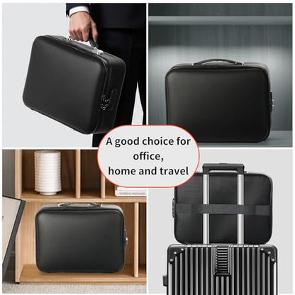 Fireproof Safe Document File Organizer Box, 5200°F Portable File Organizer with Lock,Hard Case Highly Flame-Resistant Fire Proof Waterproof File Bag with Lock, Fire Safe Home Valuables Storage